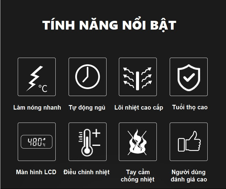 Mỏ Hàn Điều Chỉnh Nhiệt Độ 908DR 80W Có Màn Hình Led An Toàn Tiện Lợi ( Giao Màu Ngẫu Nhiên)