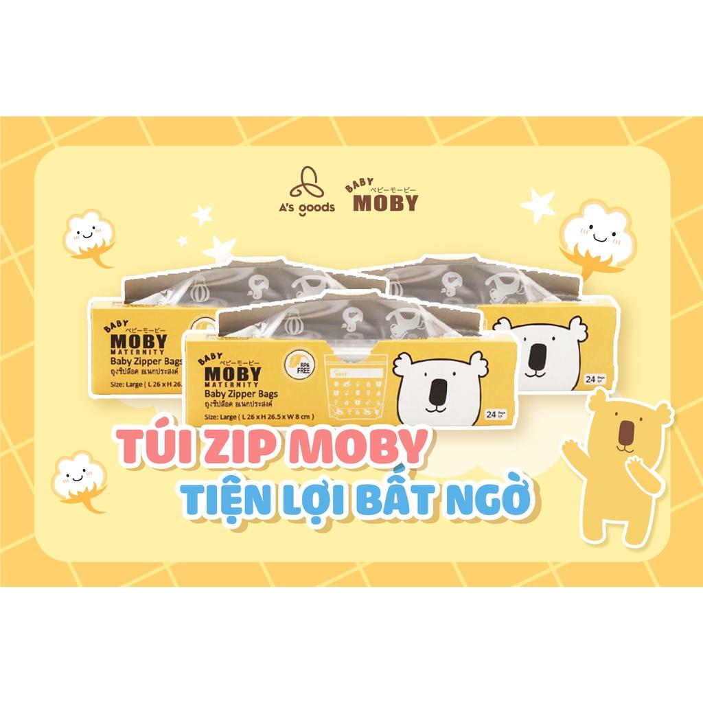 Túi zip đa năng Moby,hàng có sẵn,chính hãng, giúp Mẹ khăn gói quả mướp nhanh gọn