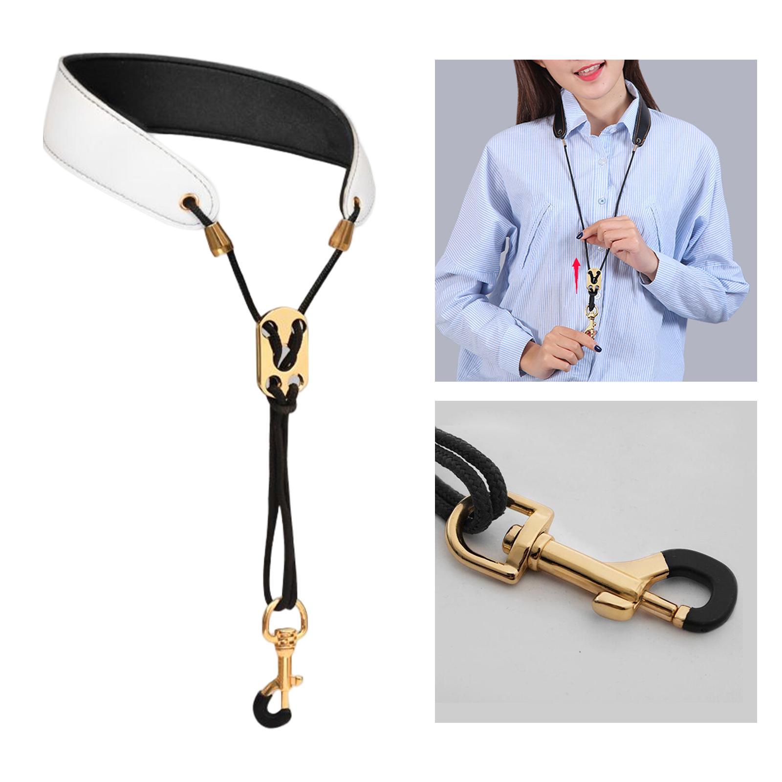 Saxophone Neck Strap Alto Sax Bass Clarinet Tenor White