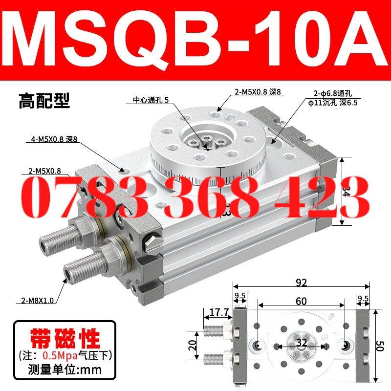 Xi lanh SMC Xi Lanh Msqb/MSQA-7-10-20-30-50-70-100-200A/R/90 Độ 180 Độ