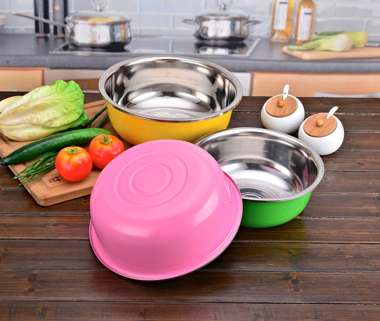 Bộ 3 bát inox nhiều kích cỡ khác nhau, Combo 3 bát inox tiện dụng