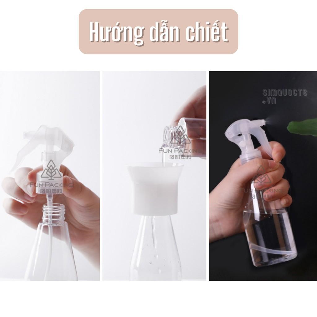 Chai Xịt Bình Xịt Đa Năng Trong Suốt Phun Sương Hạt Mịn, An Toàn Tiện Dụng Dung Tích 200ML CCC23