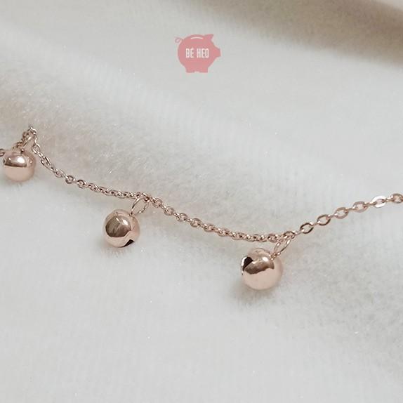 Lắc chân titan chuông phong cách Hàn Quốc