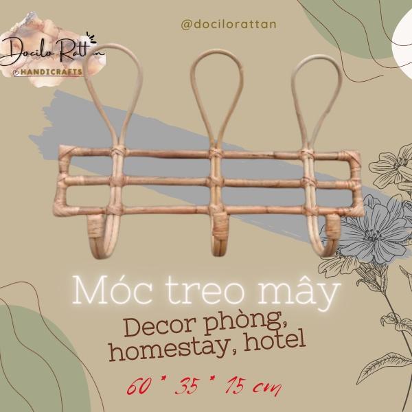 Móc treo mũ áo bằng mây-MÓC TREO DECOR PHÒNG khách sạn, homestay