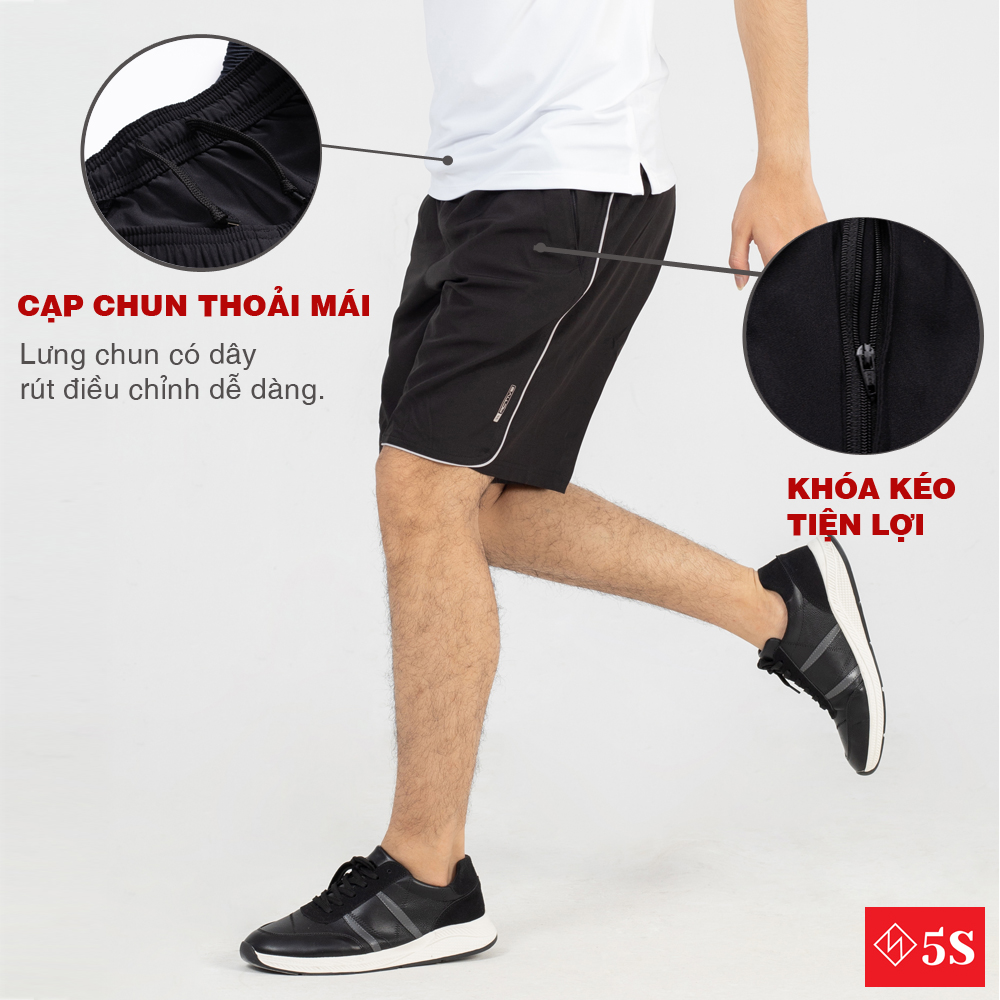 Quần Short Gió Thể Thao Nam 5S (QSG001S1) Trẻ Trung, Năng Động Hàng Công Ty Chính Hãng N1