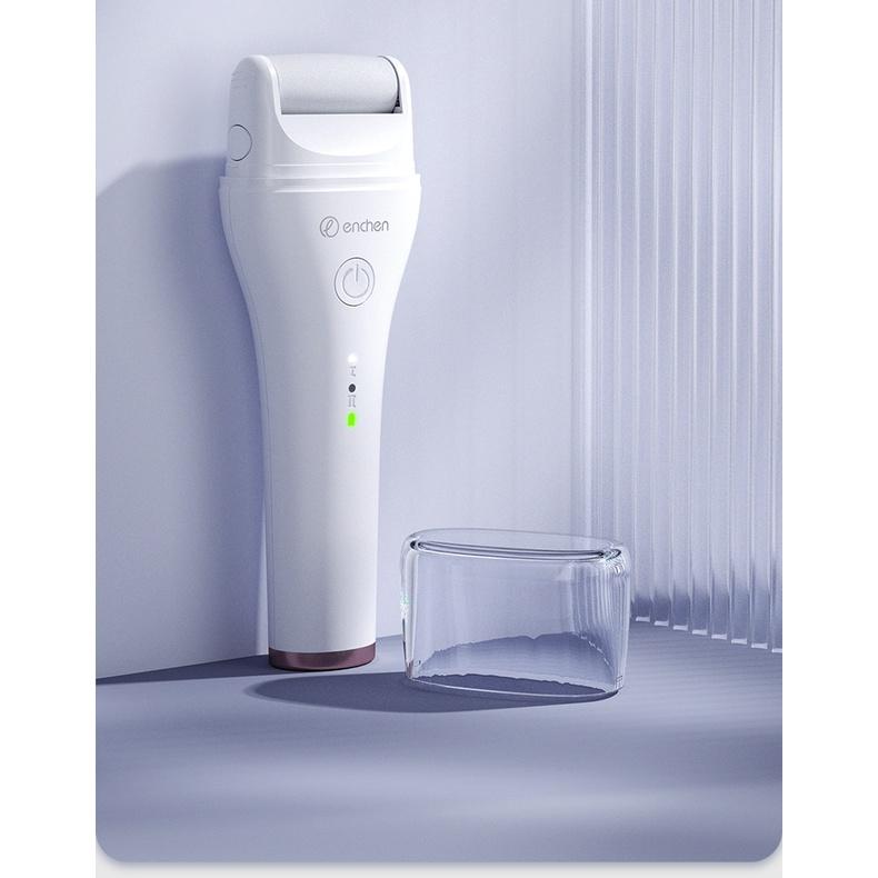 Máy cà vết chai da chân Enchen pin sạc bền bỉ, tặng kèm 2 miếng chà, chà vết chai nứt nẻ