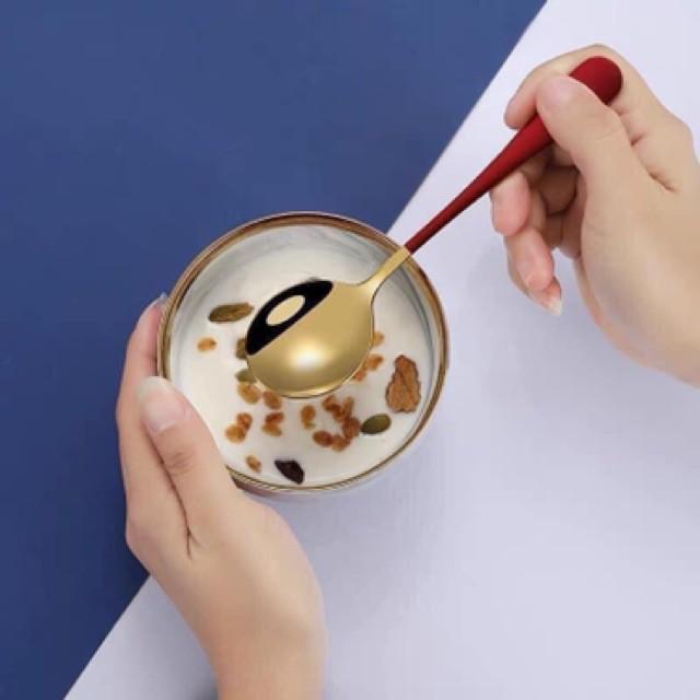 Set 5 Thìa Inox Cao Cấp Mạ Vàng Màu Sắc