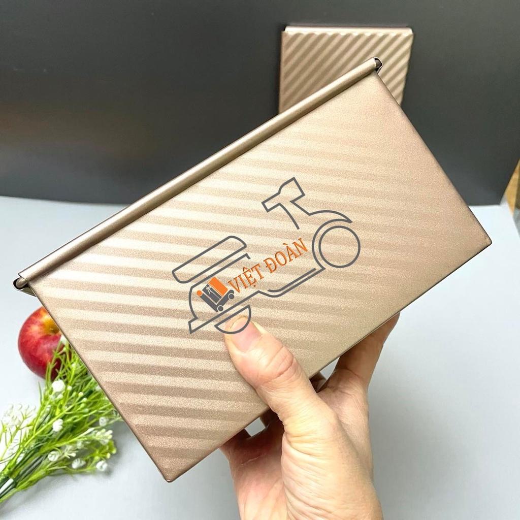 KHUÔN BÁNH GỐI Thép CARBON , BÁNH MÌ SANDWICH vân GỢN SÓNG mẫu mới SIÊU ĐẸP CAO CẤP. chống dính màu VÀNG Đồng SANG TRỌNG