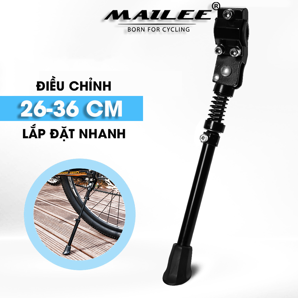 Chân chống xe đạp KW-614 điều chỉnh độ cao 26-36cm lắp đặt đơn giản, chất liệu nhôm, phù hợp nhiều loại xe đạp Mai Lee