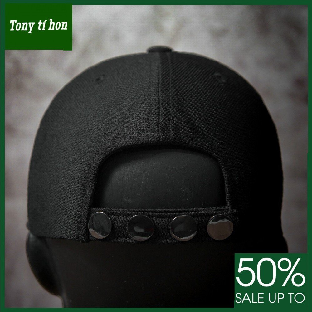 Tony tí hon - Mũ nón kết lưỡi trai snapback Super đen thời trang nam nữ cao cấp