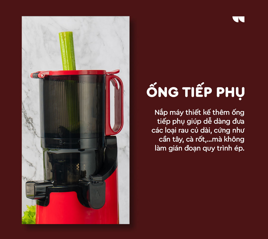 Máy Ép Chậm Nguyên Quả 3S Lazychef - Máy Ép Trái Cây, Máy Làm Kem Hoa Quả, Tháo Lắp 3 Giây, Hàng chính hãng - Bảo Hành 12 Tháng -