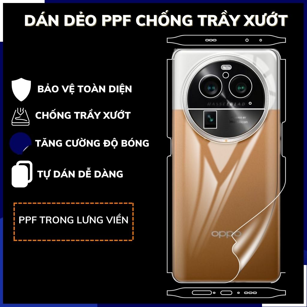 Dán dẻo ppf find x6 pro trong suốt hoặc nhám chống bám vân tay bảo vệ camera mua 1 tặng 1 phụ kiện điện thoại huỳnh tân store