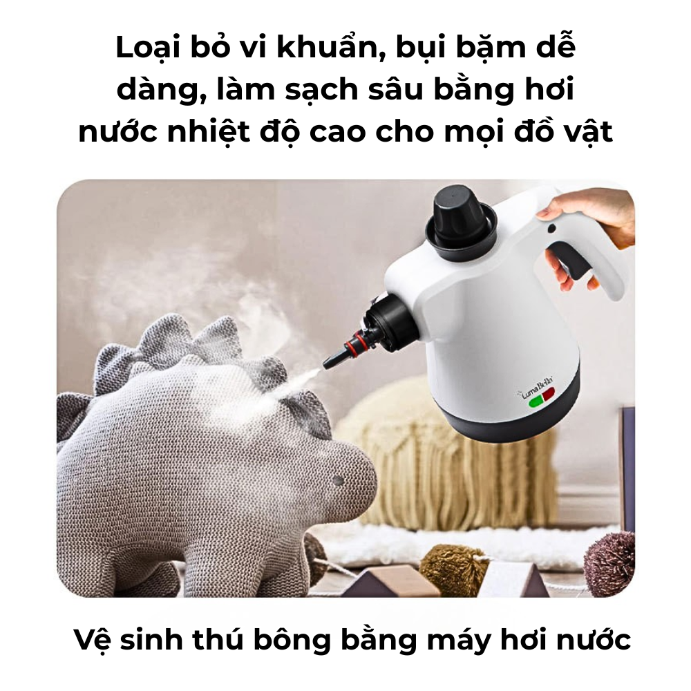 Máy làm sạch bằng hơi nước Lumabella LB-63029 công suất cao 1200W, làm sạch bằng nhiệt độ cao, áp suất lớn, dùng cho nhà - DELIYA - HÀNG CHÍNH HÃNG