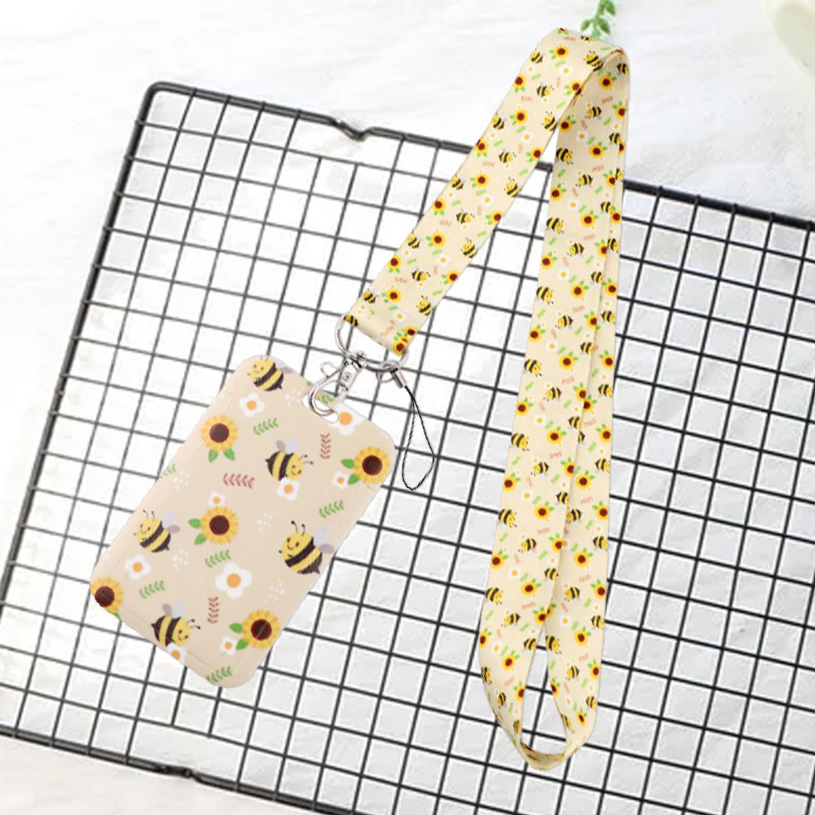 ID Card Holder Lanyard Resealable  for Office Household Travel
