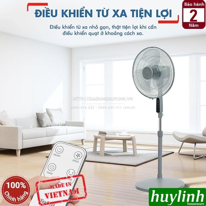 Quạt đứng có điều khiển từ xa Tefal Essential VH444790, màu xám- Hàng chính hãng