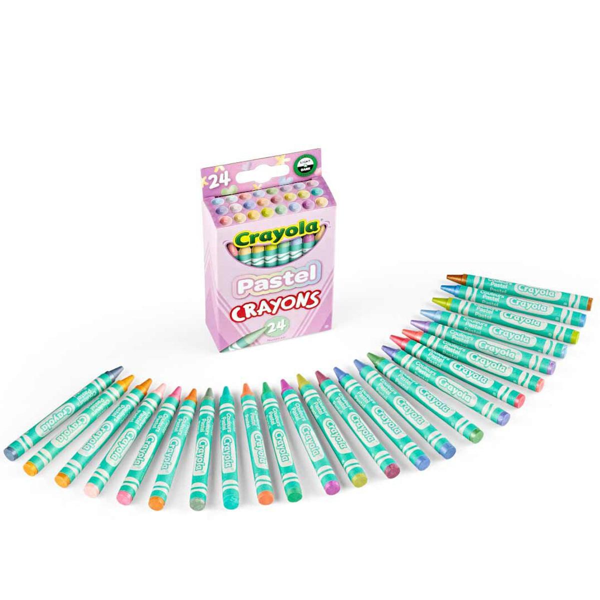 Hộp 24 Bút Sáp Màu Crayon Tông Pastel - Crayola 521835