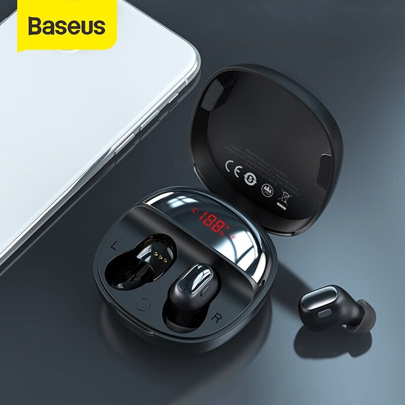 Tai Nghe Nhét Tai Không Dây Baseus Wm01 Plus Bluetooth 5.0 Stereo Mini (Enock True Wireless Earphones) - Hàng Chính Hãng