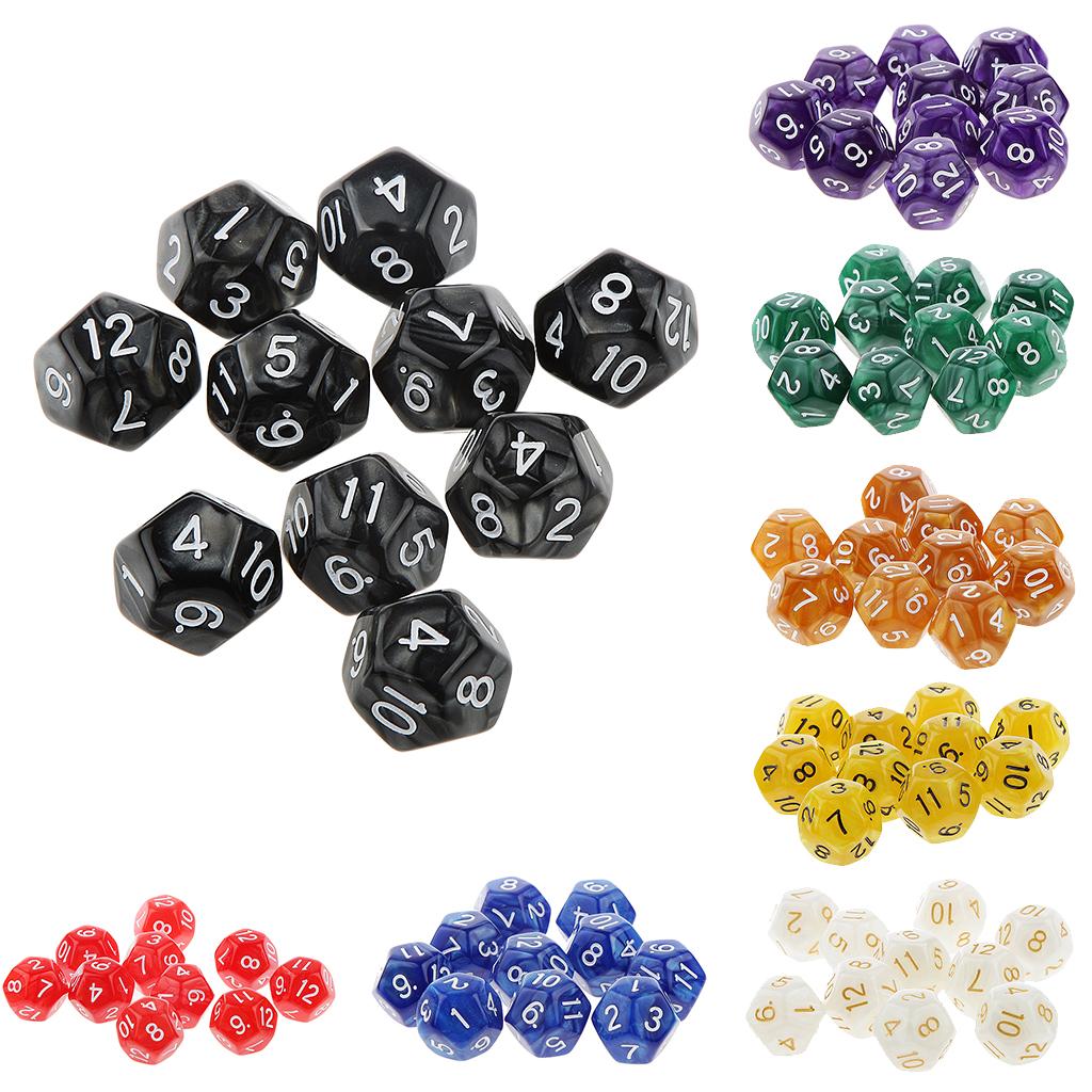 50 Miếng Dice D12 Bộ Xúc Xắc D12 Dành Cho Phụ Kiện MTG RPG D \u0026 D