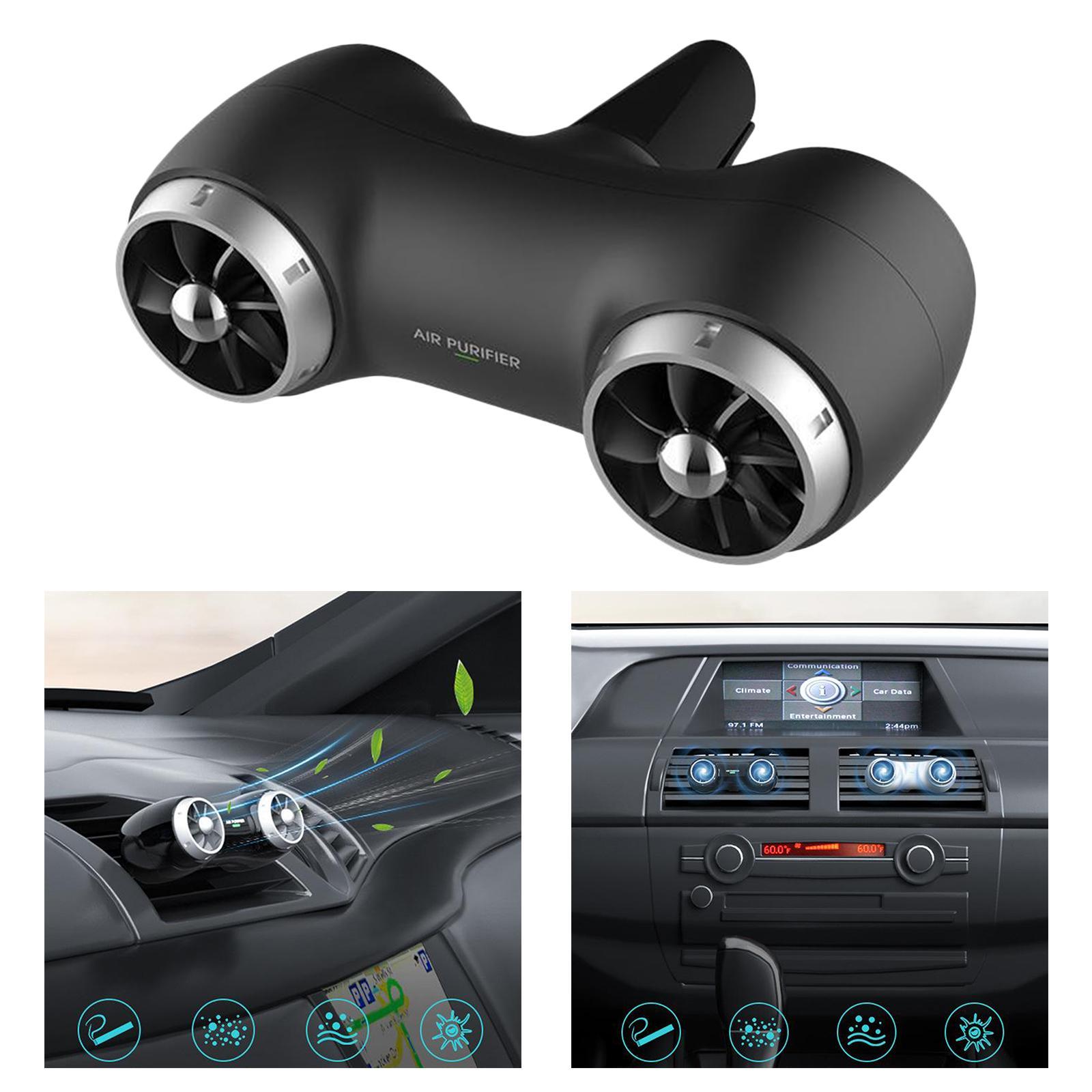 Premium Car Air Purifier Smoke Pet Smell Odor Negative Ion  White