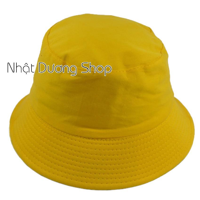 Nón tai bèo bucket trơn 2 mặt chất liệu Cotton thoáng mát thích hợp cho nam nữ