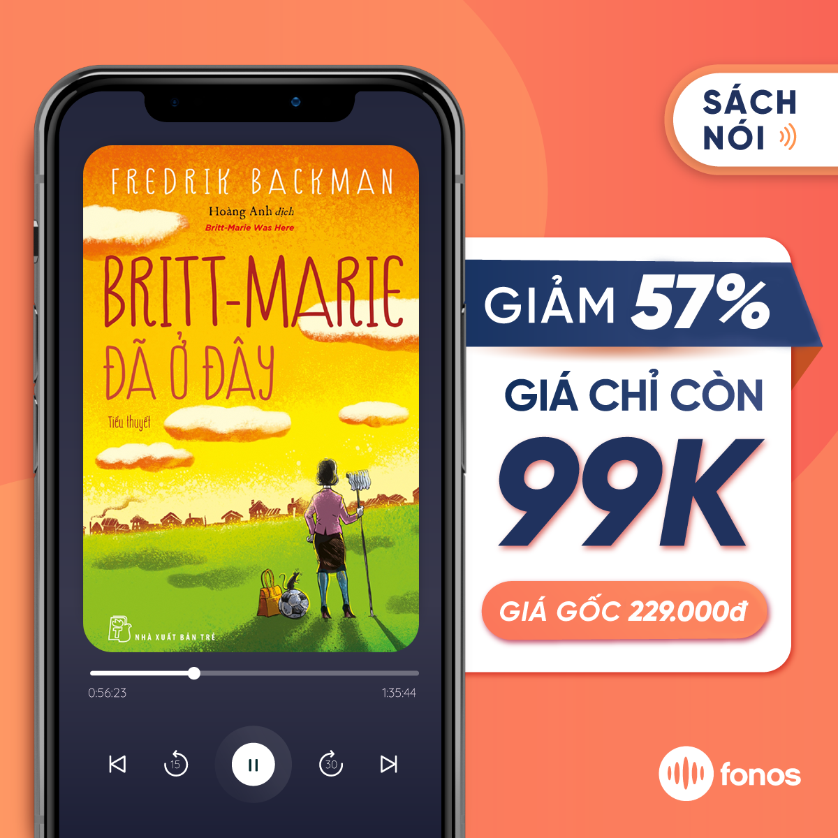 Hình ảnh [e-voucher] Sách nói Fonos: Britt-Marie Đã Ở Đây