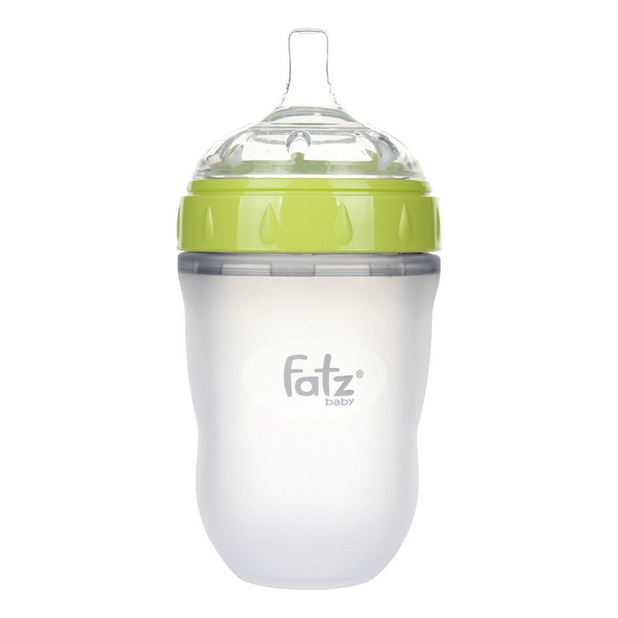 Bình Sữa Silicon Cổ Siêu Rộng 240ml Fatzbaby FB0240C - Màu