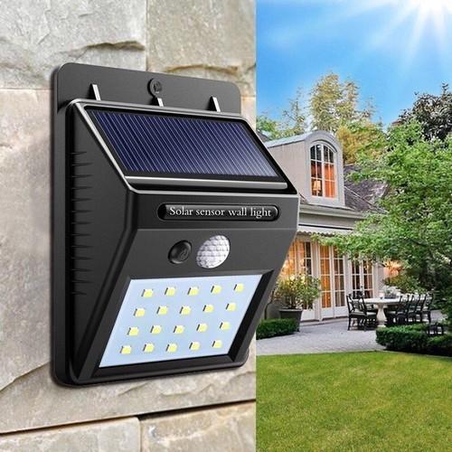 Đèn năng lượng mặt trời Đèn năng lượng solar powered Led wall Light chống trộm - Đèn năng lượng