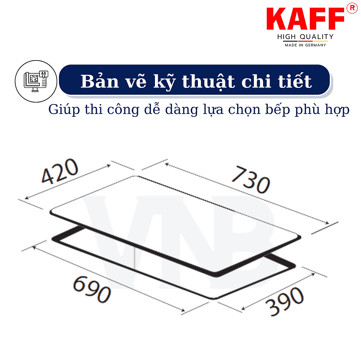 Bếp điện từ đôi kết hợp KAFF KF-308IC - Hàng chính hãng