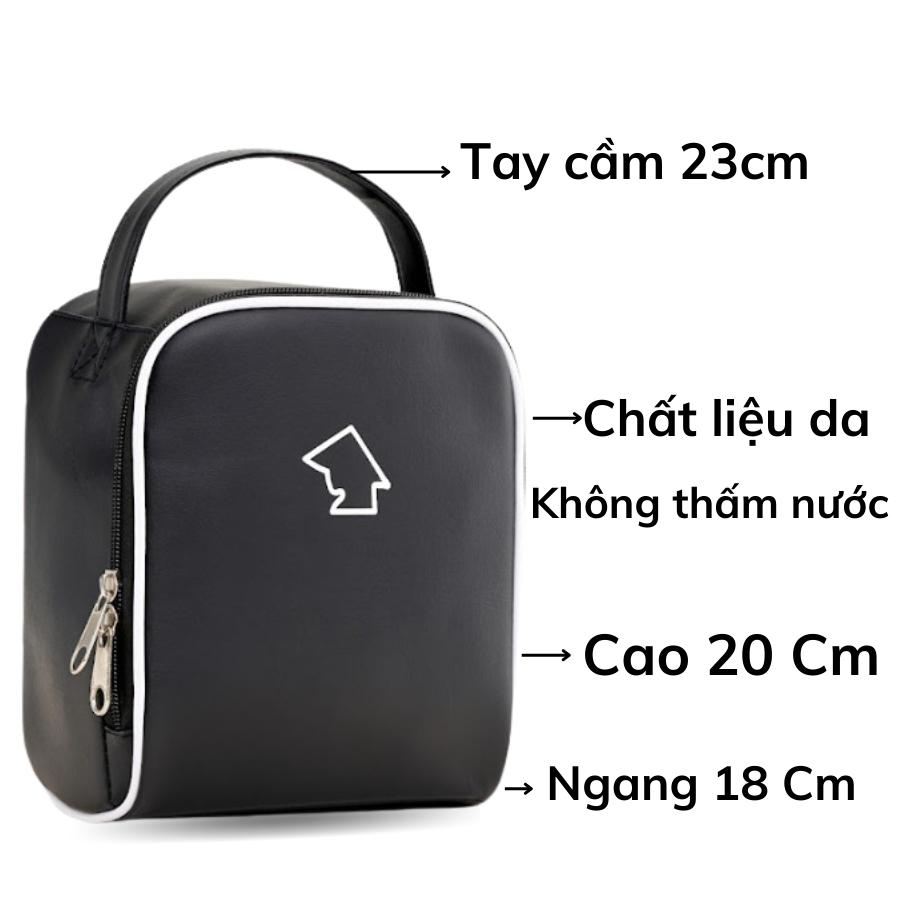 Bộ 3 Hộp Đựng Cơm Thủy Tinh Chịu Nhiệt COBA'COOK 3 Hộp Chữ Nhật 370ml Kèm Túi Da Cao Cấp Giữ -CCL33SS