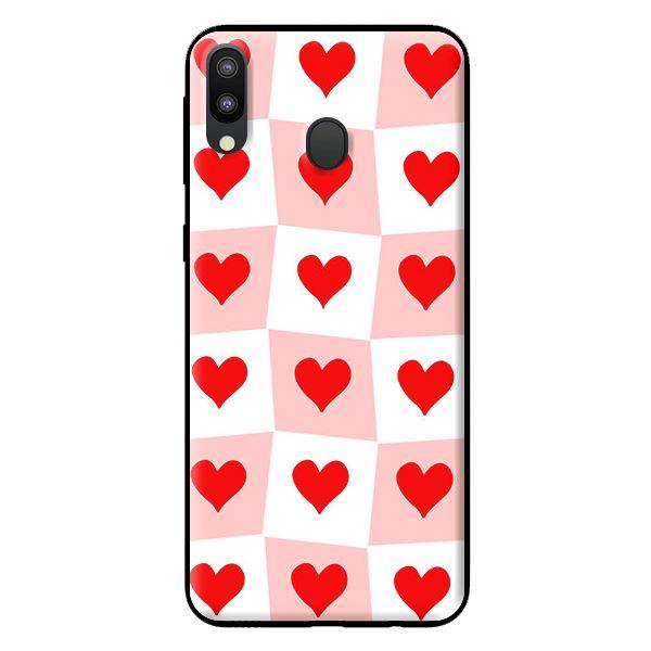 Ốp in cho Samsung Galaxy A30 Trái TIm Ô Vuông - Hàng chính hãng