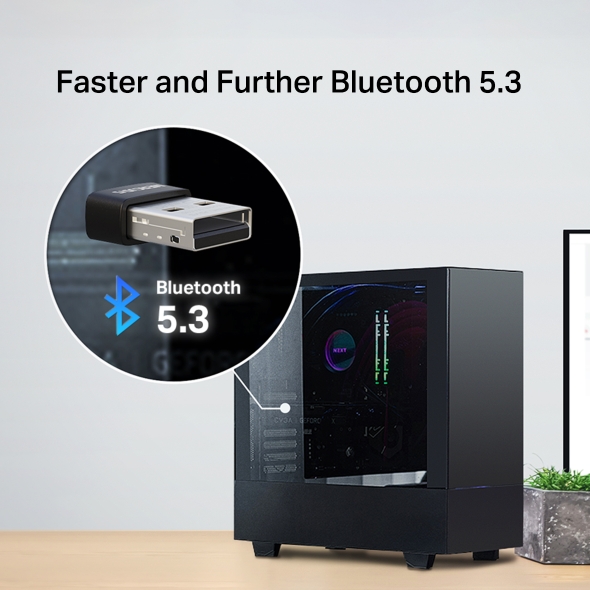 Bộ Chuyển Đổi Bluetooth USB Nano Mercusys MA530 Chuẩn Bluetooth 5.3 | USB nhỏ gọn đem lại kết nối bluetooth ổn định - Hàng Chính Hãng