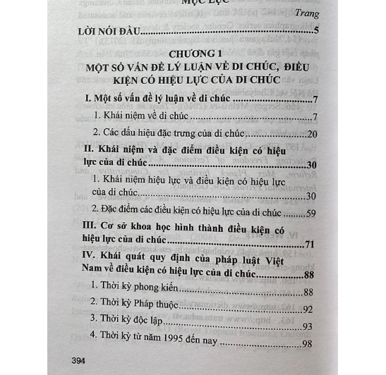Sách - Di chúc và điều kiện có hiệu lực của di chúc ( Sách chuyên khảo)
