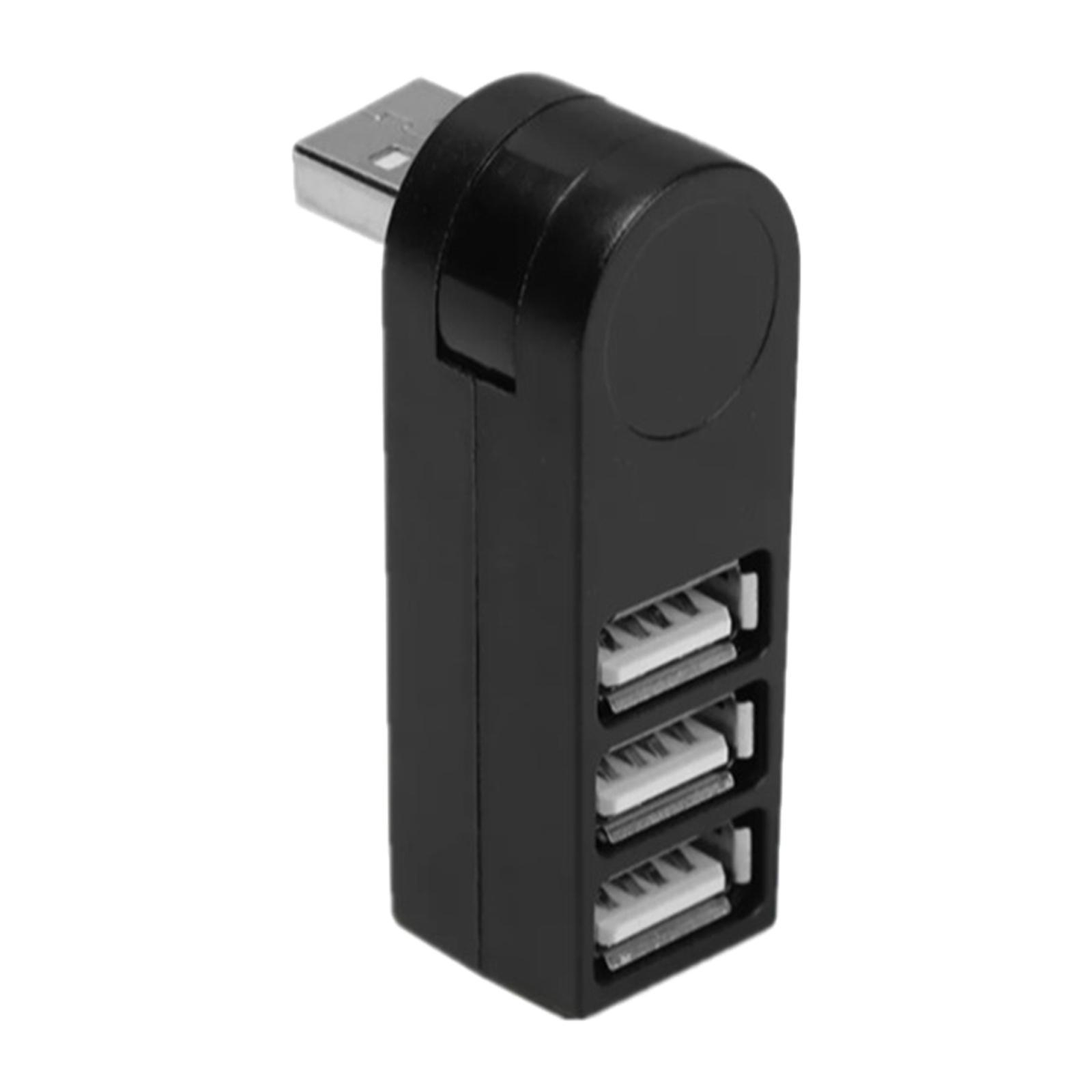 3 Port USB 2.0 Hub 270 Degree Rotatable USB Docking Station for PC Laptop Phones
