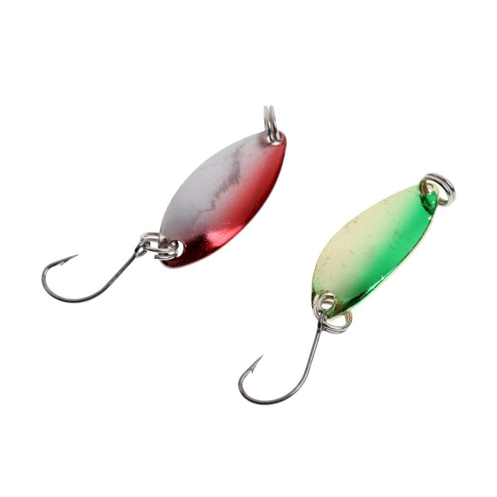 12pcs/Lot Paillette Fishing Lure Hard Bait Spoon Sequins Metal Lures with Barbed Hooks