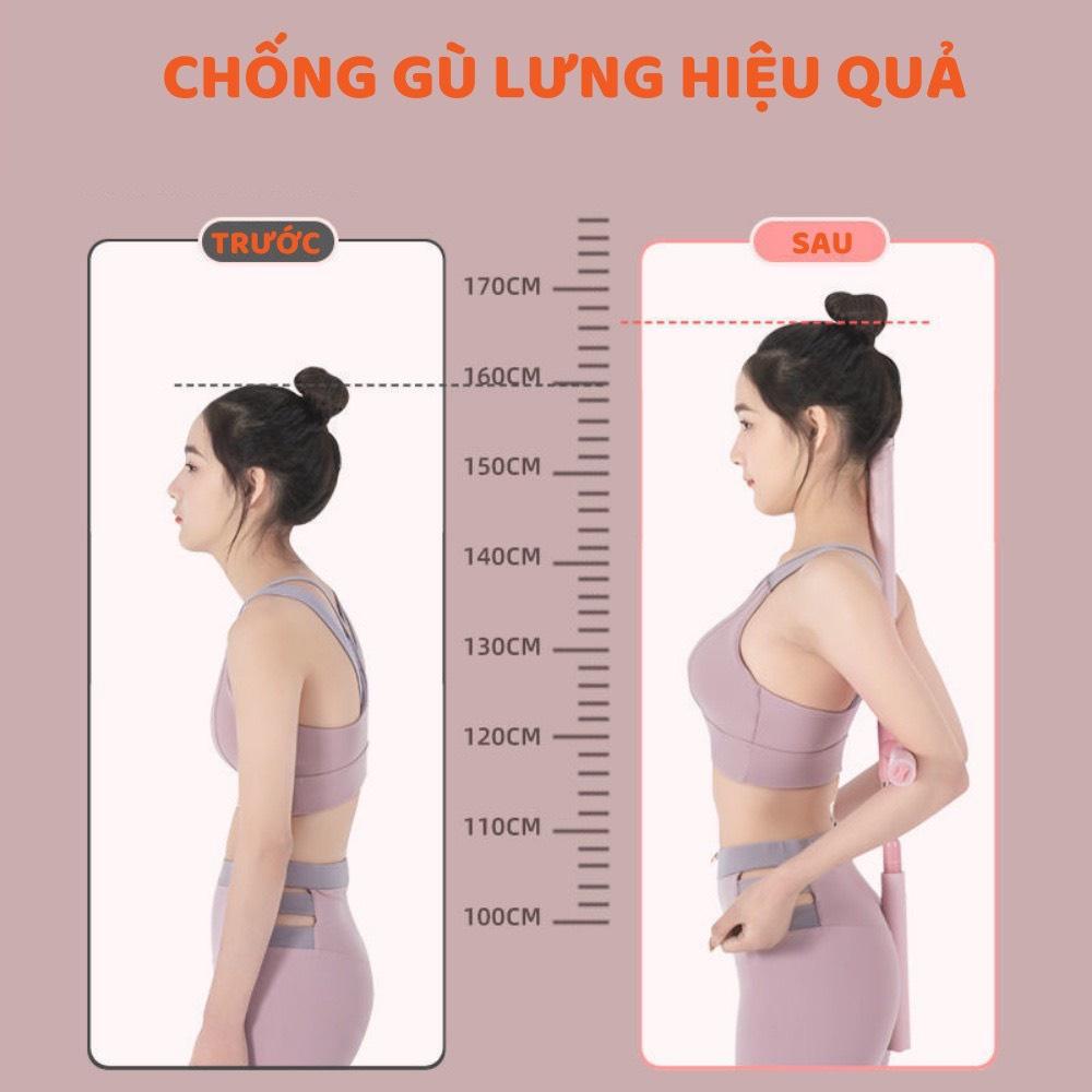 Gậy Tập Yoga Định Hình Tư Thế Lưng Vai, Chống Gù Lưng, Bằng Thép Không Gỉ Cải Thiện Vóc Dáng Cho Dân Văn Phòng