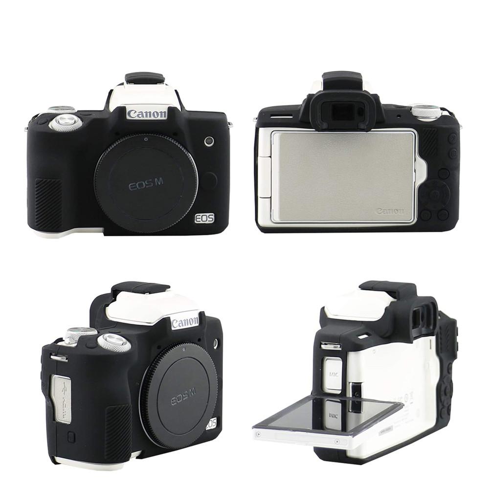 M50II Soft Silicone Armor Bao Da Bảo Vệ Vỏ Túi Máy Ảnh Cho Canon EOS M50 Mark II Màu sắc: Đen