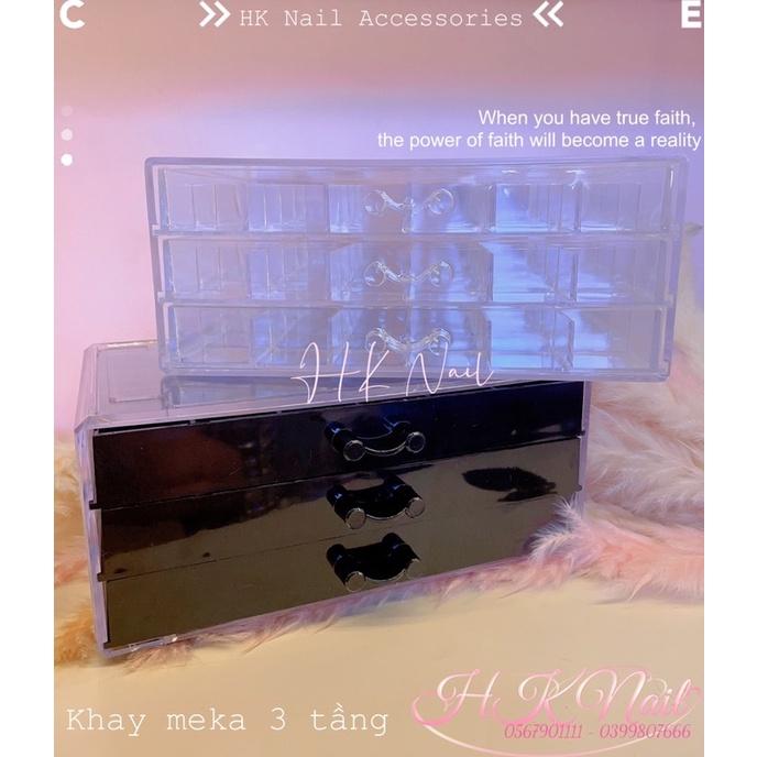 Khay meka 3 tầng, 5 tầng, khay đựng Phụ kiện nail, charm,…