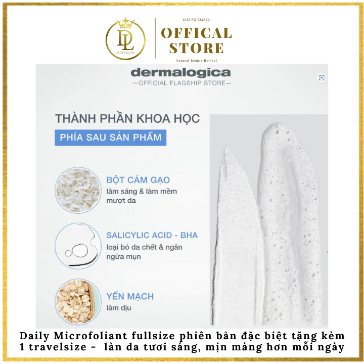 Daily Microfoliant fullsize phiên bản đặc biệt tặng kèm 1 travelsize - Tẩy da chết giúp làn da tươi sáng, mịn màng hơn mỗi ngày