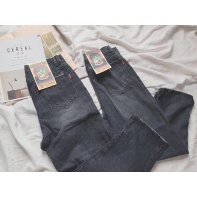 QUẦN BAGGY JEAN XÁM ĐEN