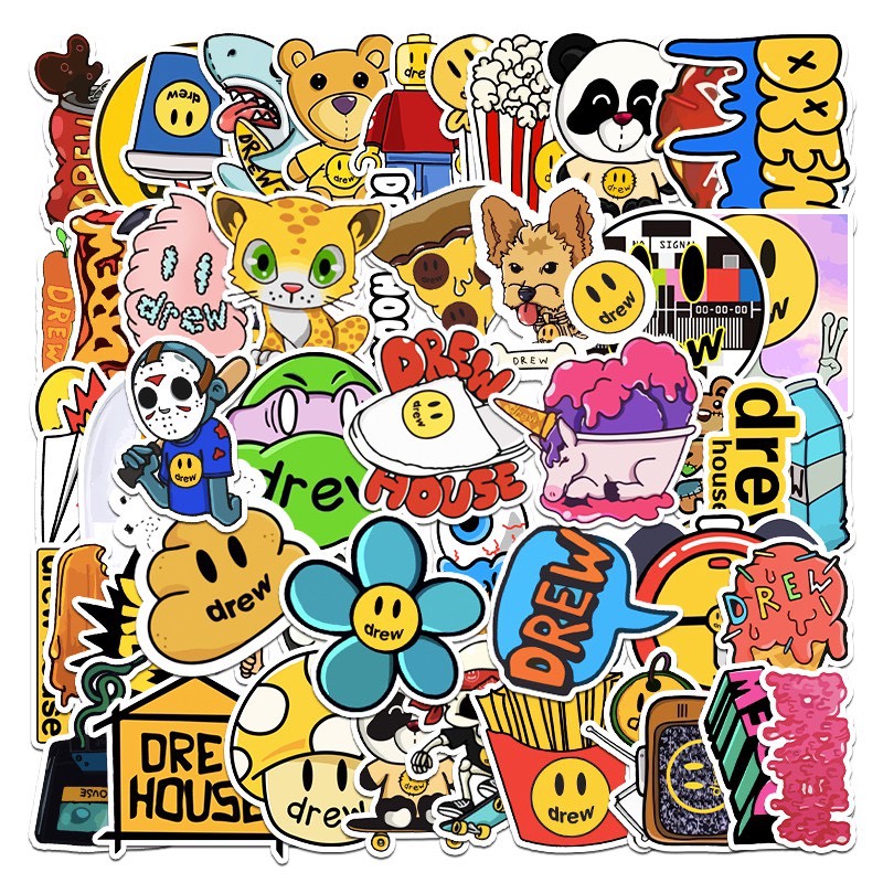 Set 50 sticker dán trang trí (Sổ tay,mũ bảo hiểm,Laptop…) hoạt hình không thấm nước