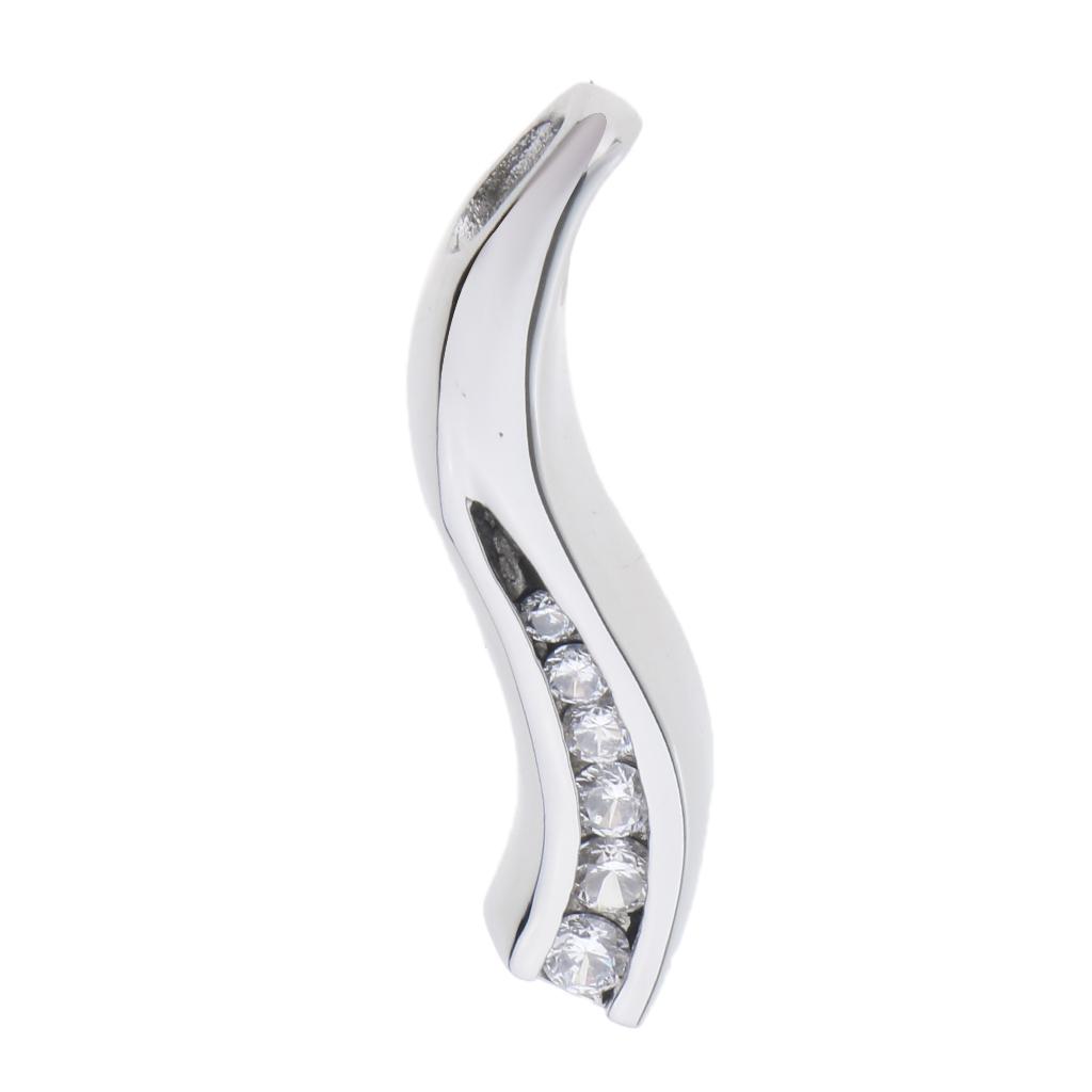 S Shape Stainless Steel Cremation Pendant for Human Pets Ashes Screw Open