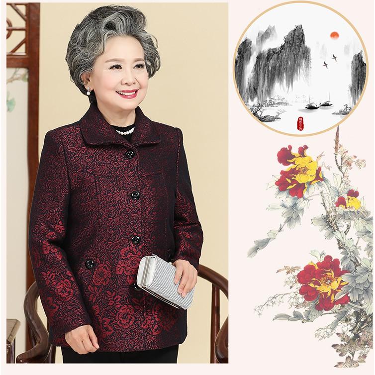 Áo khoác lót lông cho người già