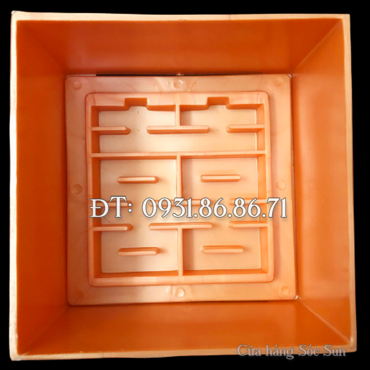 Bộ 4 khuôn ép xôi hình vuông loại 13 cm – Mã số 1965