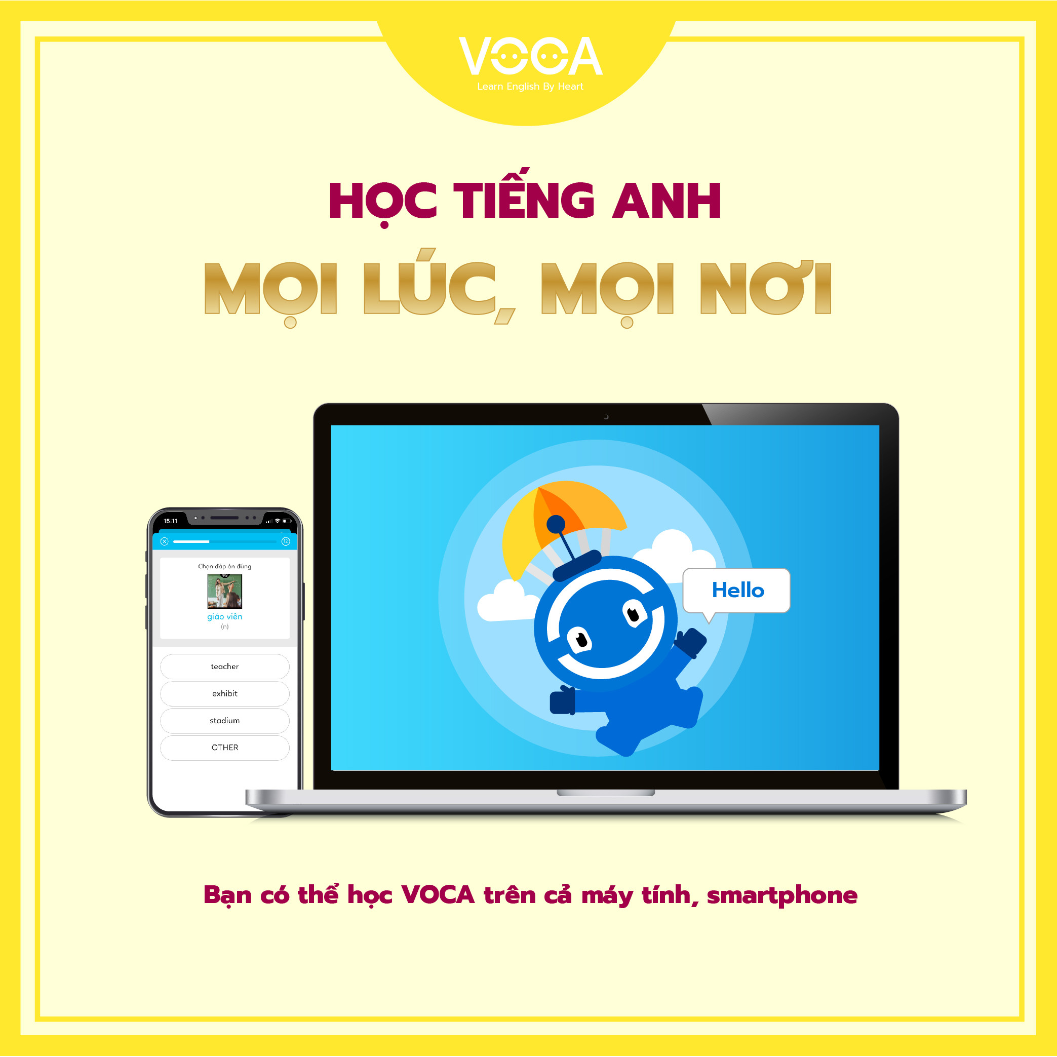 VOCA VIP: Tài Khoản Học Từ Vựng Tiếng Anh Online Theo Chủ Đề - Học từ vựng theo Flashcard - Học từ vựng theo Ngữ cảnh - giúp bạn học sâu, nhớ lâu 3000 từ vựng chỉ trong 60 ngày