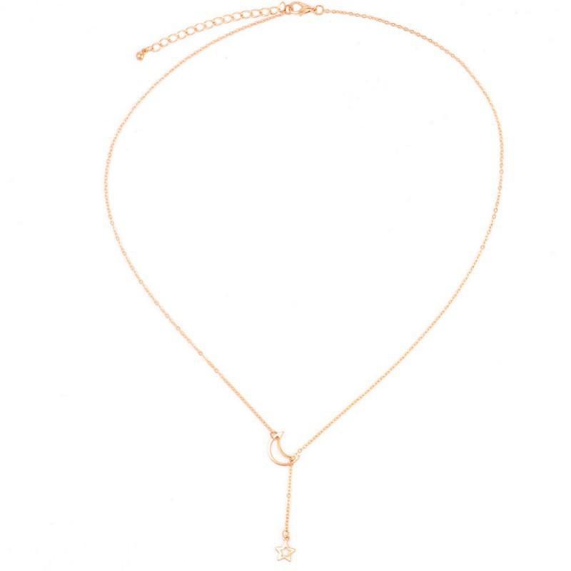 Dây chuyền mặt ngôi sao và mặt trăng thời trang cho nữ phukienshop