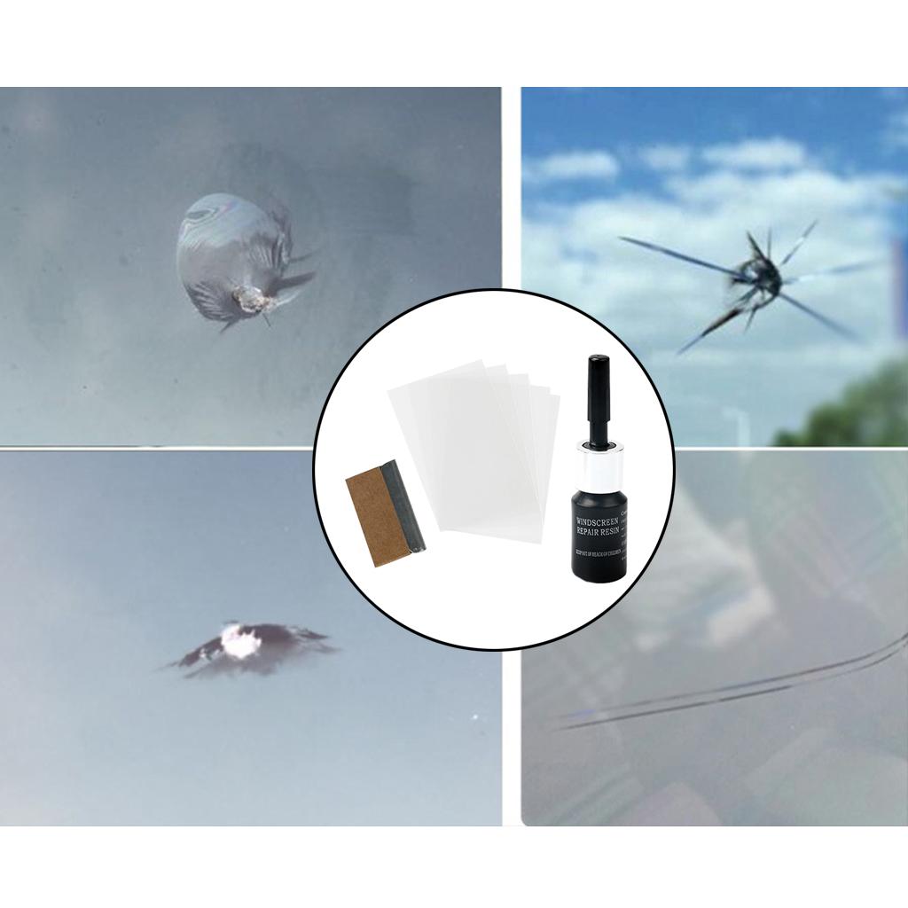 4pcs Car Windshield Repair Kit Auto Windscreen Glass Scratch Cracks Remover