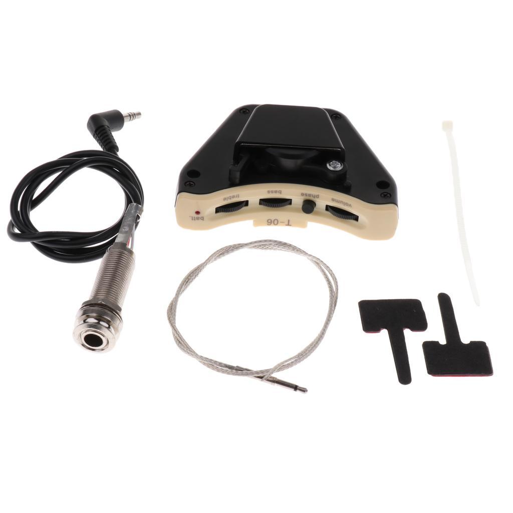 Soundhole Preamp End Pin Pickup Set w/ Volume Control for Guitar