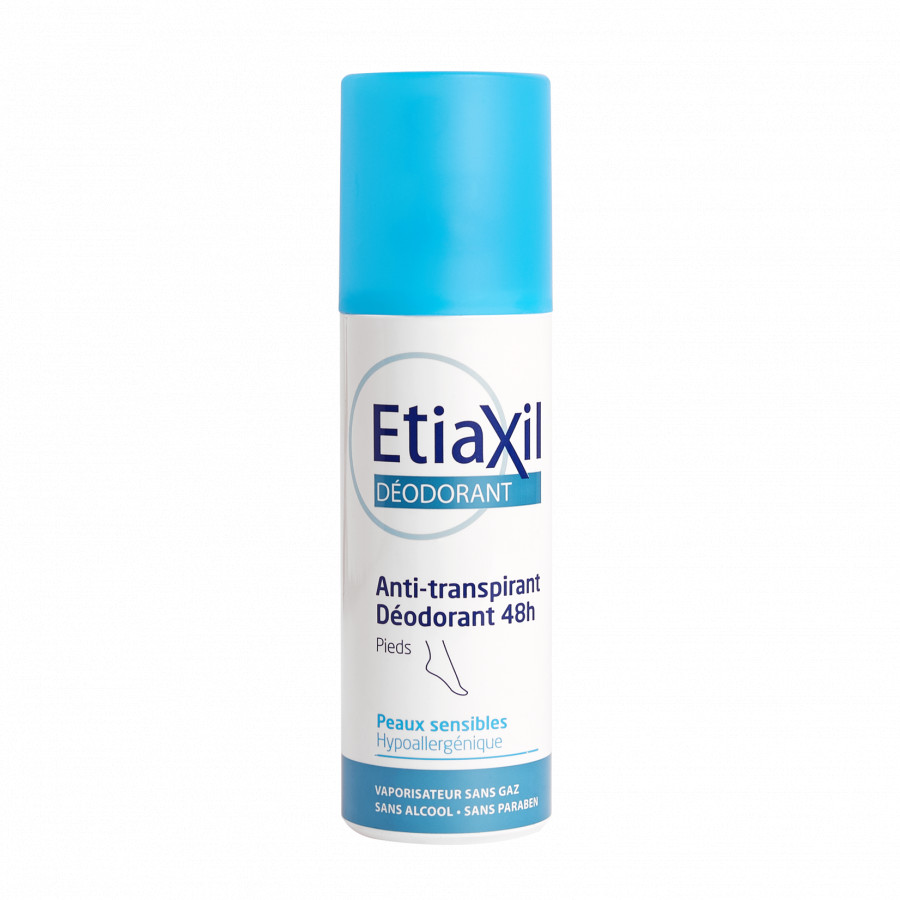 Xịt Khử Mùi Giảm Mồ Hôi Chân Etiaxil Deodorant Anti-Transpirant 48h Pieds 100ml