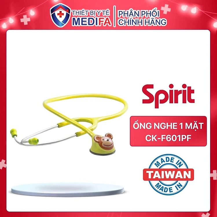Ống Nghe Nhi Khoa 1 Mặt Spirit Ck - F601Pf Với Nhiều Hình Dáng Con Vật Dễ Thương Bh 12 Tháng
