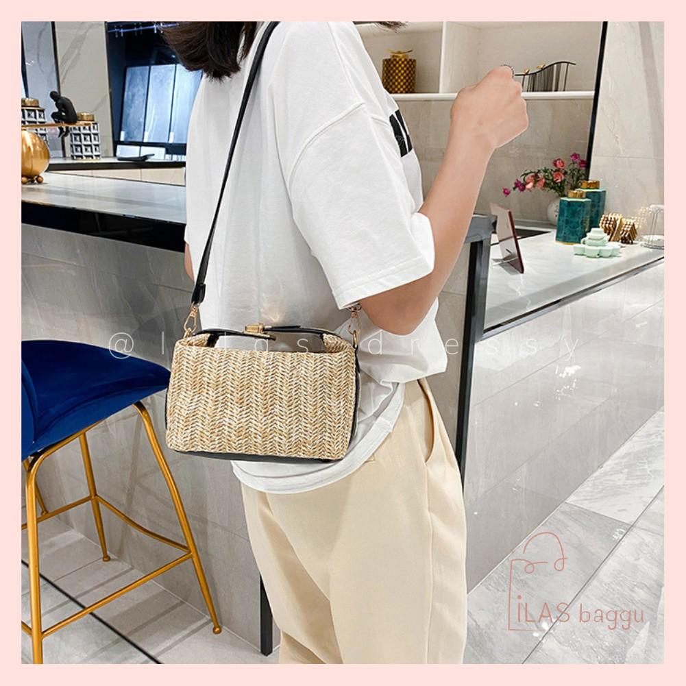Túi Cói Đeo Chéo LILAS Baggu Vintage Công Sở